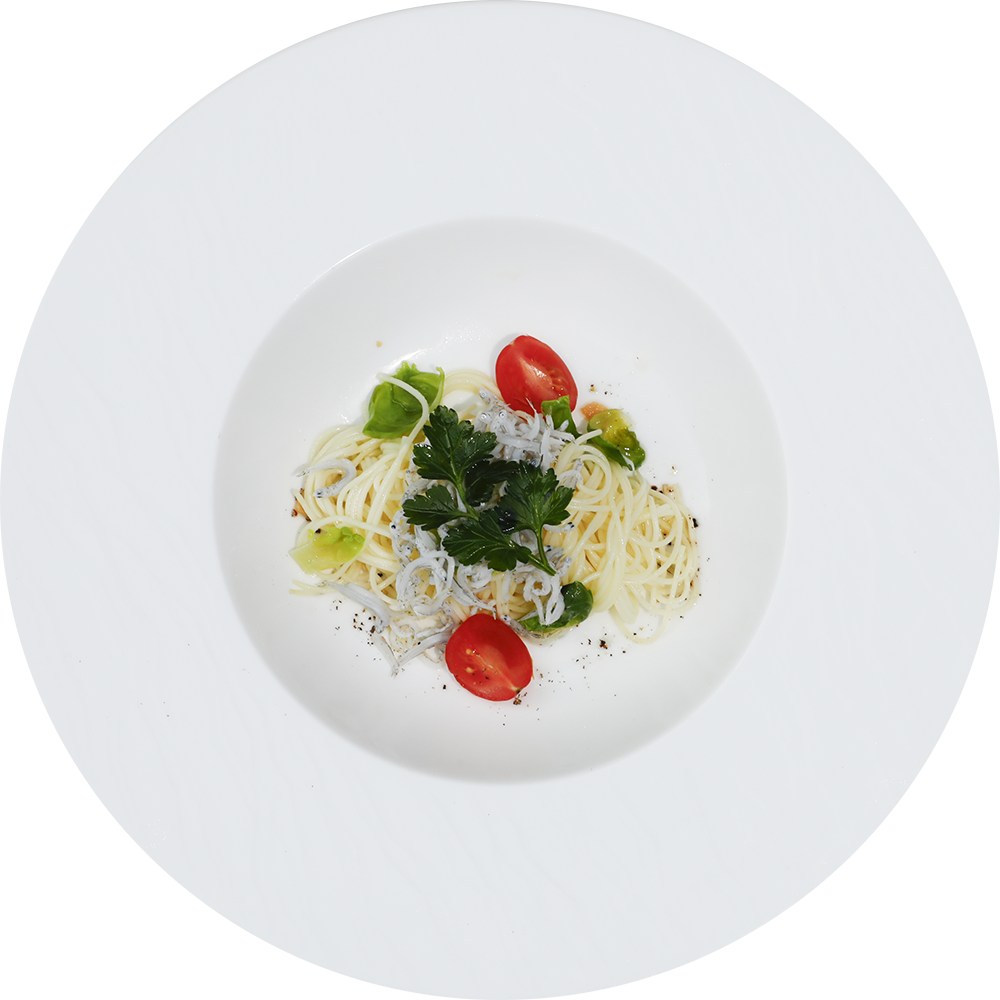 シラスと春キャベツの冷製パスタ