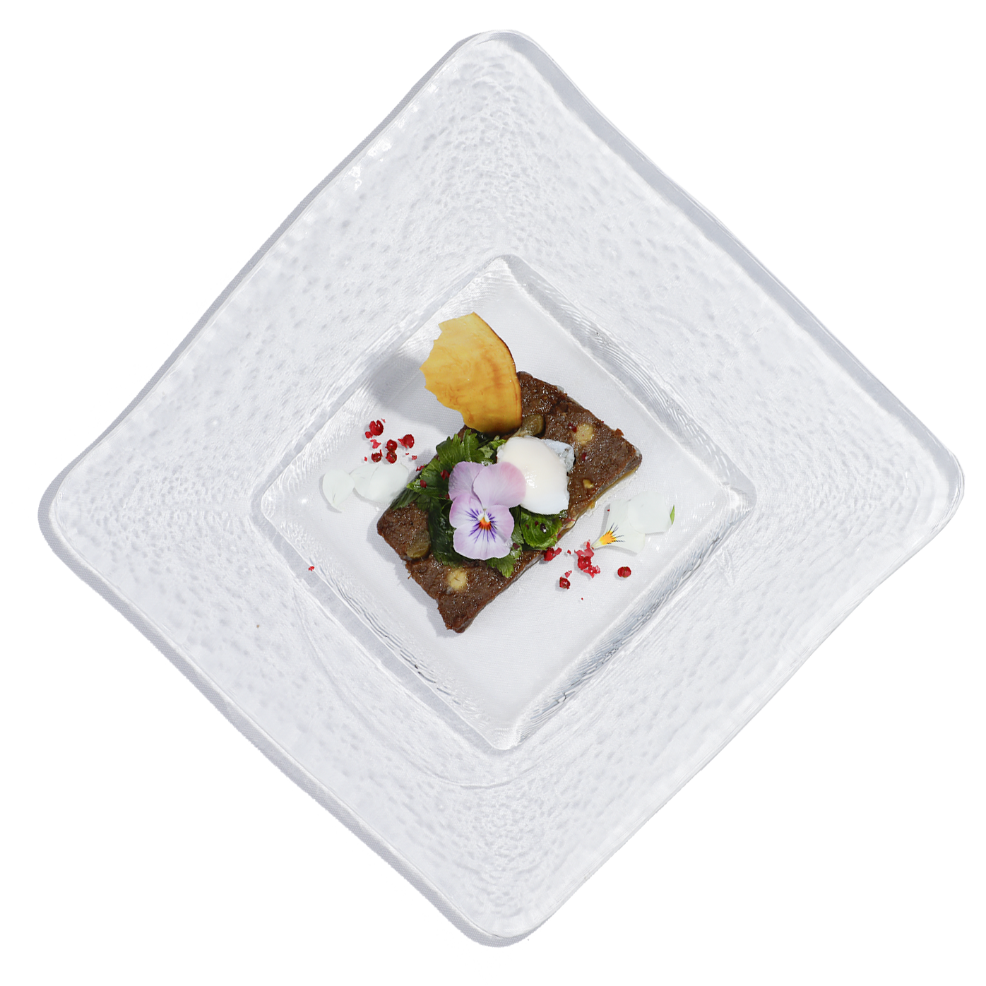 2種のアスパラと牛肉のテリーヌ 八丁味噌風味