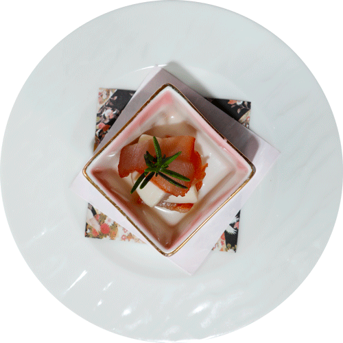 マグロの生ハムとモッツァレラチーズ