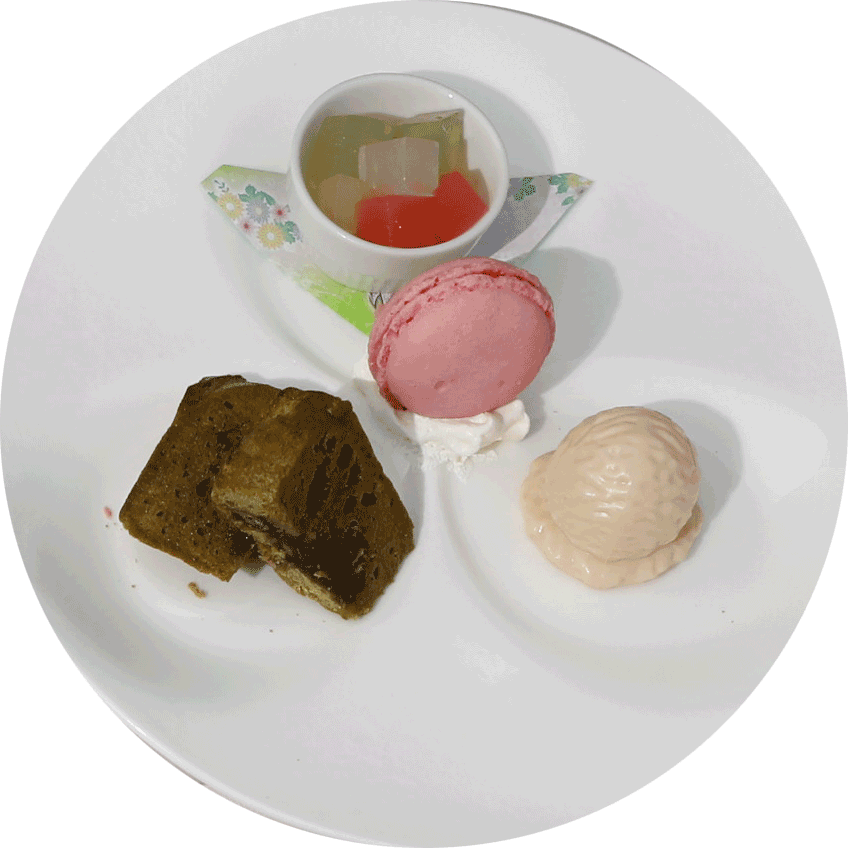 西尾の抹茶とあんこのパウンドケーキ きな粉アイスを添えて
